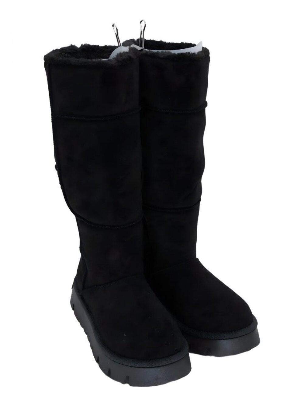 White Mountain Tru Faux Fur Tall Boots Black Womens Size 8